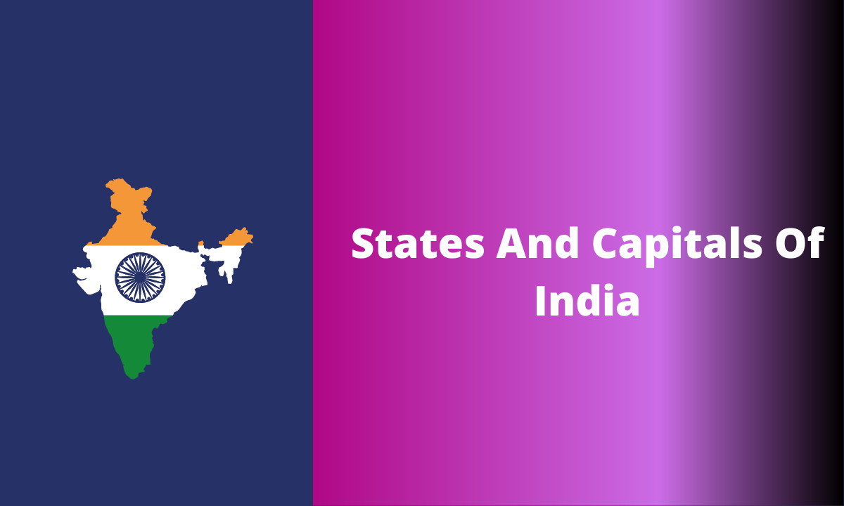 States and Union Territories Capitals of India 2023