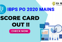 IBPS PO Mains 2020 Scorecard Out | Check Now