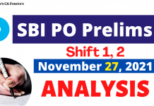SBI PO 2021 Prelims Exam Analysis & Review 2021 | CA Funsta