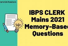 IBPS CLERK 2021 Mains Current Affairs Memory based Questions | Review