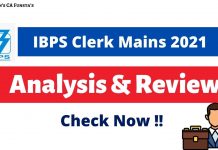 IBPS Clerk Mains Exam Analysis 2021-2022 | Check here