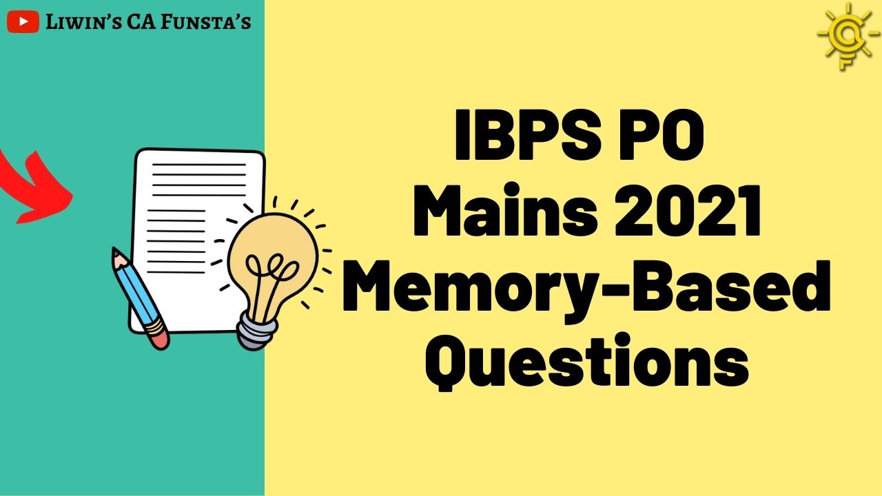 IBPS PO 2021 Mains Current Affairs Memory based Questions | Review - CA ...