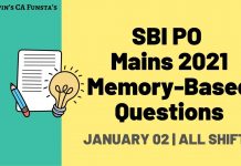 SBI PO 2021 Mains Current Affairs Memory based Questions | Review SBI PO mains 2021 Memory based questions