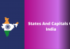 In India How Many States And Union Territories Are There? States And Capitals Of India