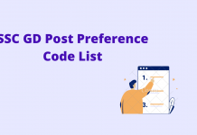 SSC GD Post Preference Code List 2024 PDF: Best Post Preference SSC GD Post Preference Code List