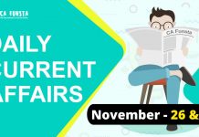Daily Current Affairs November 26&27: Check Here Daily Current Affairs November 26 & 27
