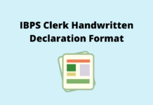 IBPS Clerk Handwritten Declaration Format 2023: Declaration Form Sample Format, Size IBPS Clerk Handwritten Declaration Format