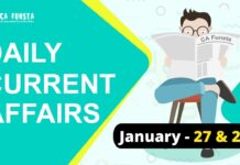 Daily Current Affairs January 27 & 28: Check Here Daily Current Affairs January 27 & 28