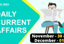 Daily Current Affairs November 30 & December 01: Check Here Daily Current Affairs November 30 & December 01