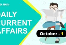 Daily Current Affairs October 01: Check Here Daily Current Affairs October 01