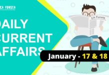 Daily Current Affairs January 17 & 18 2026: Check Here Daily Current Affairs January 17 & 18
