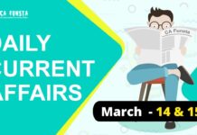 Daily Current Affairs March 14 & 15 2026: Check Here Daily Current Affairs March 14 & 15