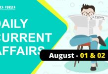 Daily Current Affairs 01 & 02 August 2026 | PDF Download | Bank Exams Daily Current Affairs August 01 & 02