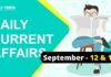 Daily Current Affairs September 12 & 13